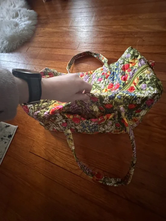 Vera Bradley small original duffle bag - green floral - Picture 6 of 8